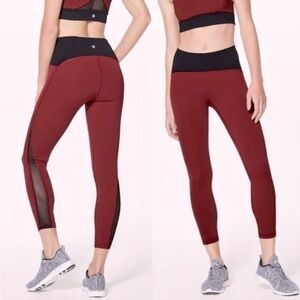 Lululemon Train Times 7/8 Pant Sz 6 In Oxidized / Black